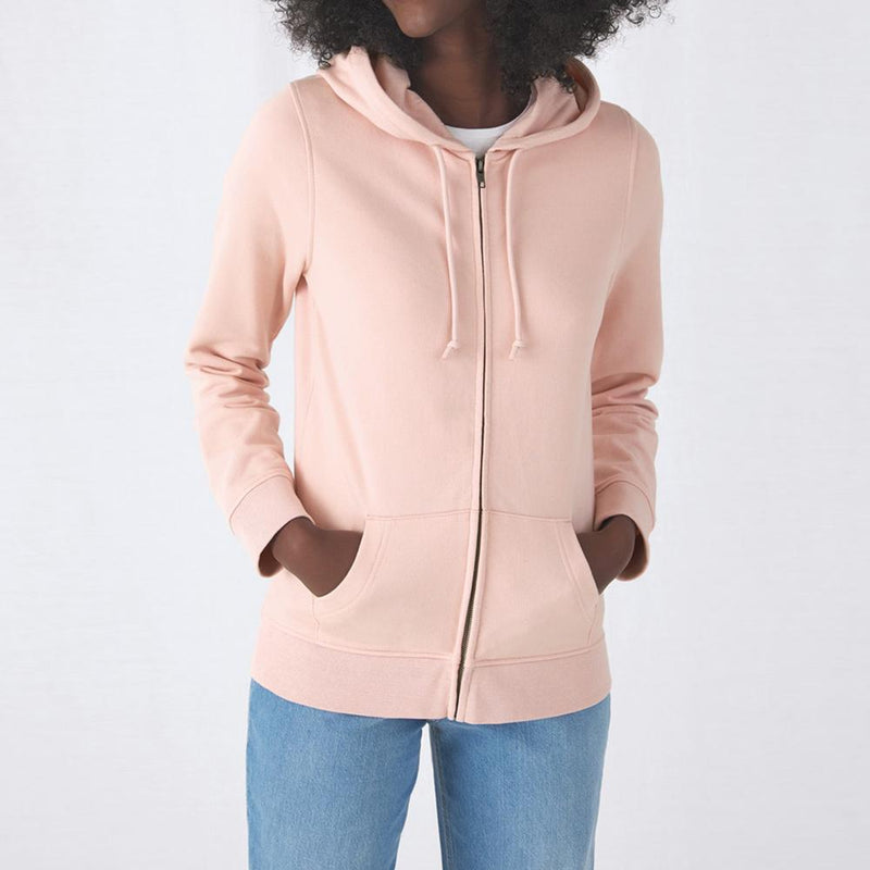 Women´s Organic Zipped Hood Jacket » T-Shirt Druck & Stick vom Profi