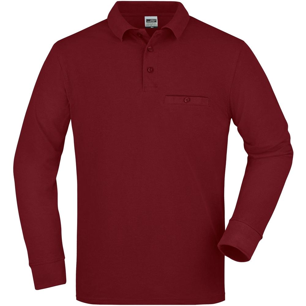 Men's Workwear Polo Pocket Longsleeve » T-Shirt Druck & Stick vom Profi