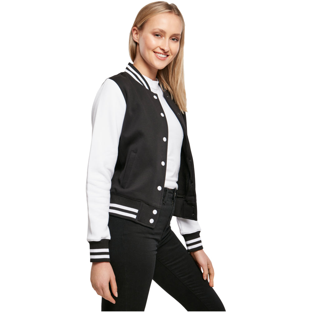 Build Your Brand Dames Sweat College Jacket, damesjack, verkrijgbaar in vele verschillende kleuren, maten XS tot XL Build Your Brand Dames Sweat College Jacket, damesjack, verkrijgbaar in vele verschillende kleuren, maten XS tot XL